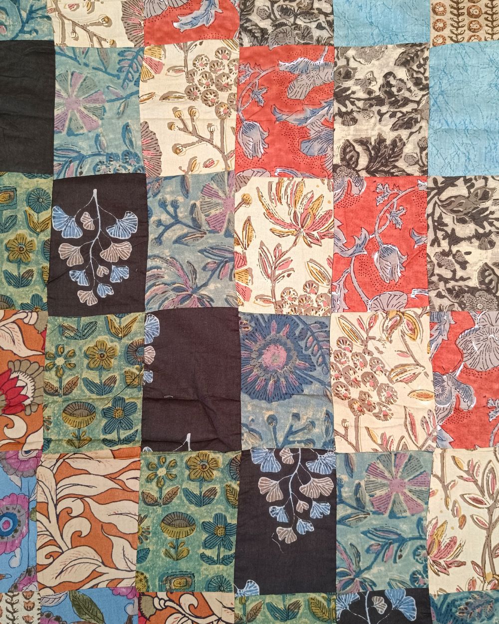Printed Cotton  Patchwork Quilt Multicolor 42 Inches Width