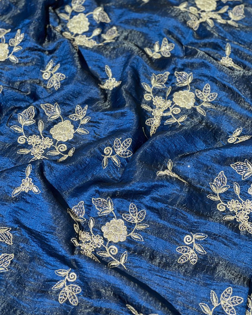 Ice Fendy (Space Silk) Work Dark Kerosene Colour 48 Inches Width