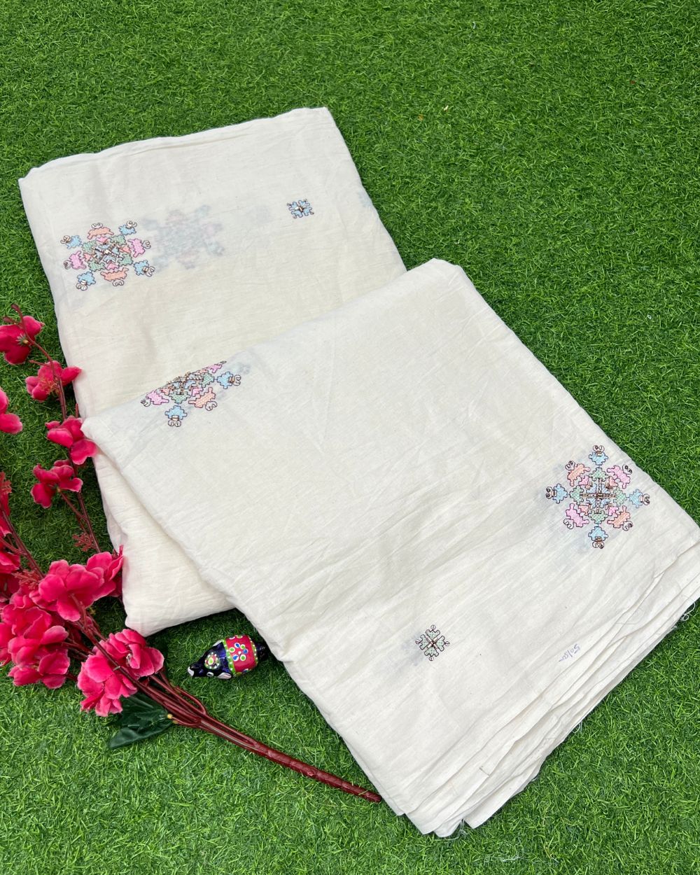 Kora Cotton Work Multicolor 45 Inches Width