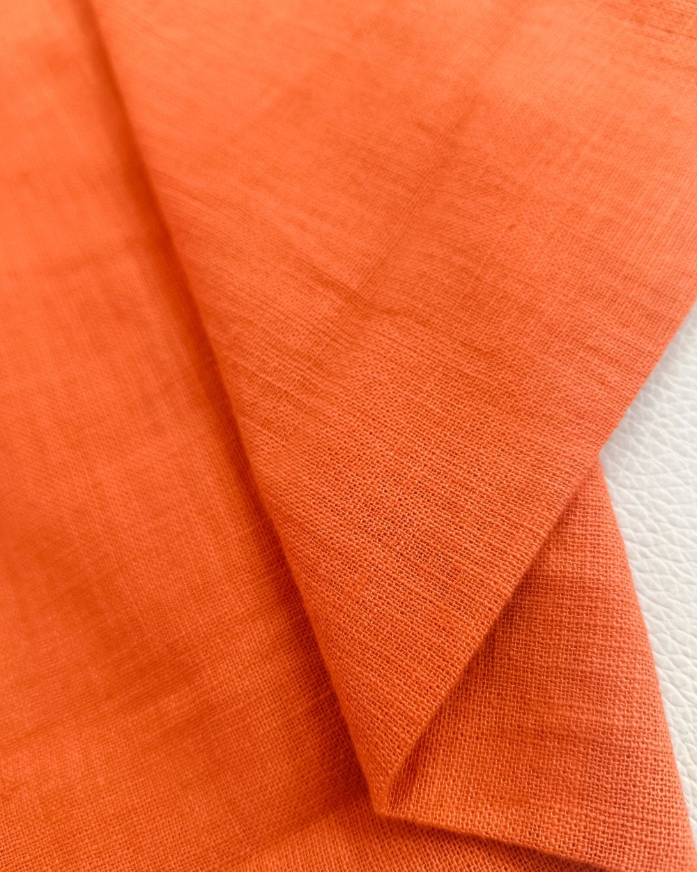 Plain Cotton Linen Rust Colour 43 Inches Width