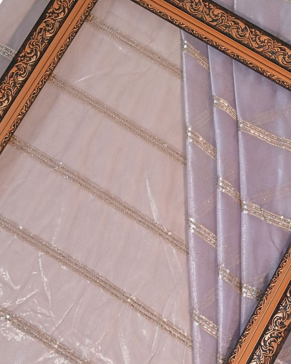 Twill Net Work Pastel Grape Colour 42 Inches Width