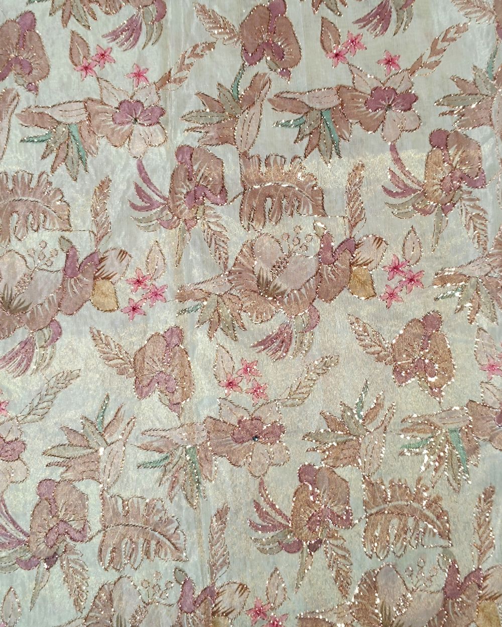 Cosmos Work Off White Colour 42 Inches Width