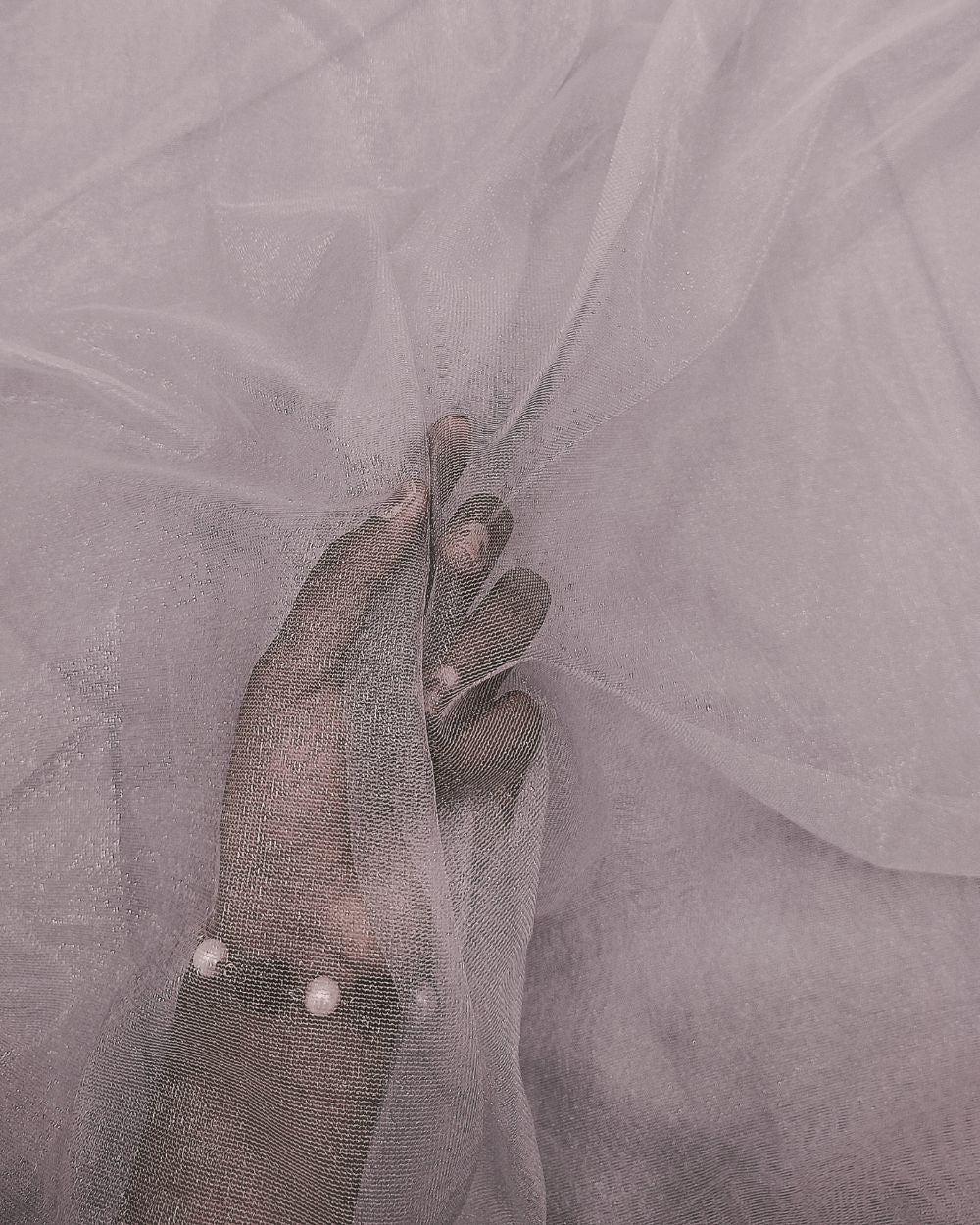 Plain Net-silky Pastel Lavender Colour 44 Inches Width