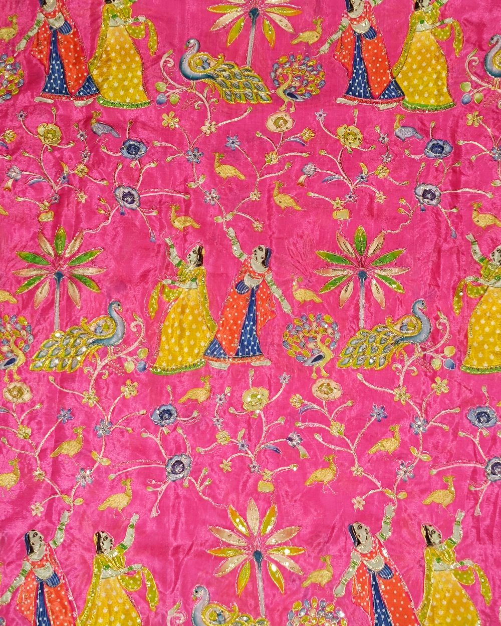 Chinnon Work Pink Colour 42 Inches Width