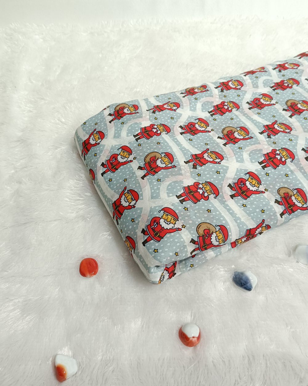 Soft Cotton with Kids Print (Baby/Nursery) Light Sky Blue Colour 42 Inches Width