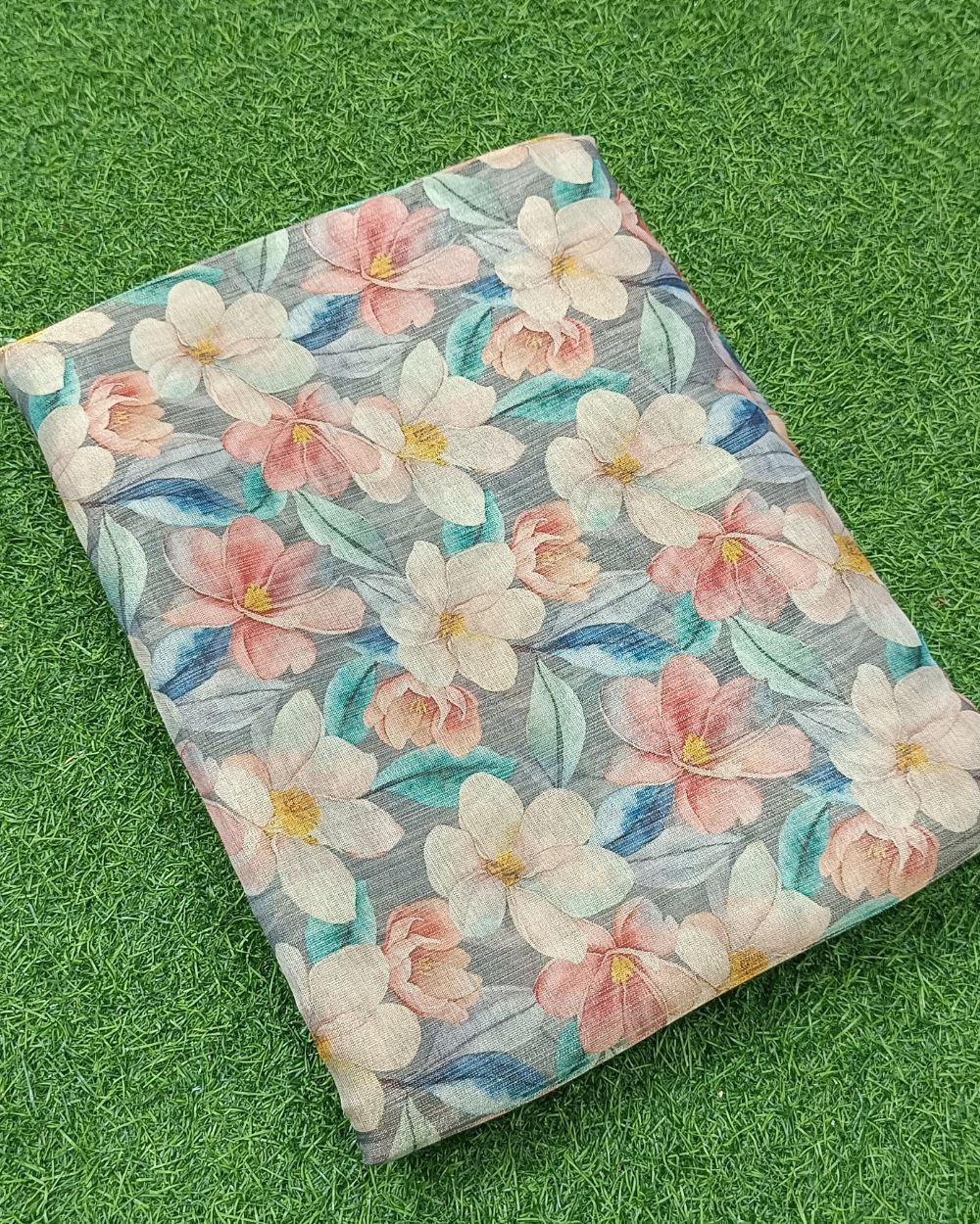 Printed Zari-Digital Grey Colour 42 Inches Width