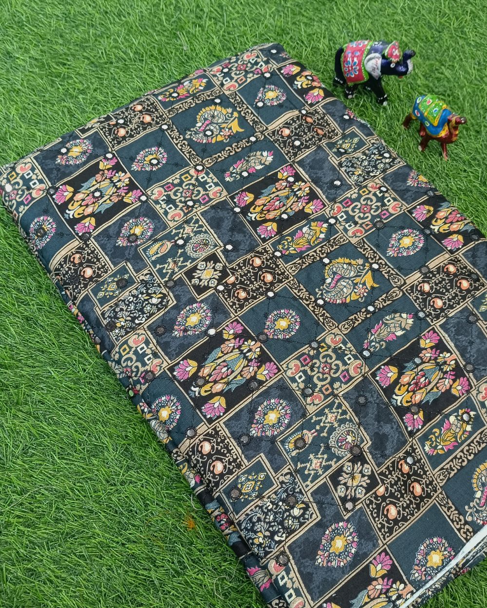 Cotton Abla Work Grey Colour 42 Inches Width