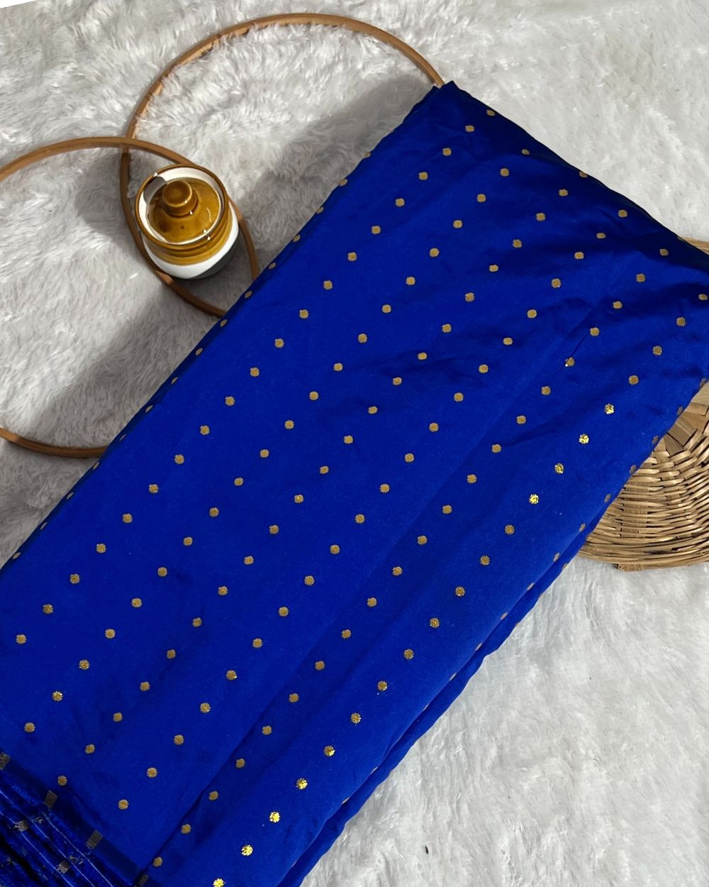 Taffeta Work Royal Blue Colour 54 Inches Width