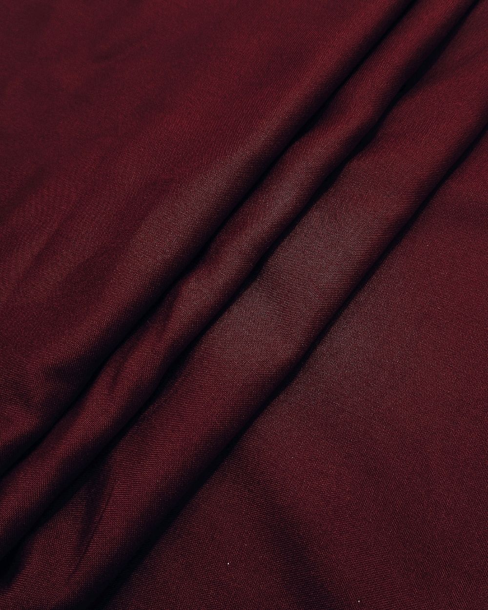 Plain Rayon-cotton Ruby Red Colour 44 Inches Width
