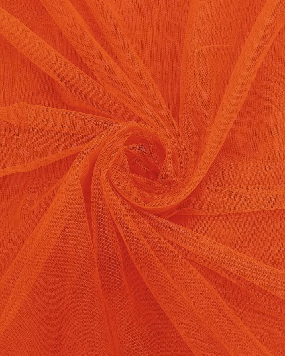 Plain Net-mono Bright Orange Colour 44 Inches Width