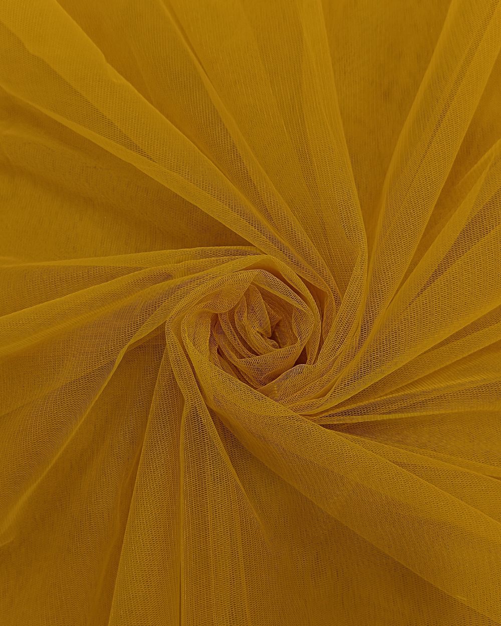 Plain Net-mono Dark Mustard Yellow Colour 44 Inches Width