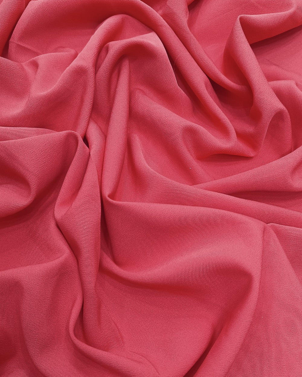 Plain Butter Crepe (American) Camine Red Colour 42 Inches Width
