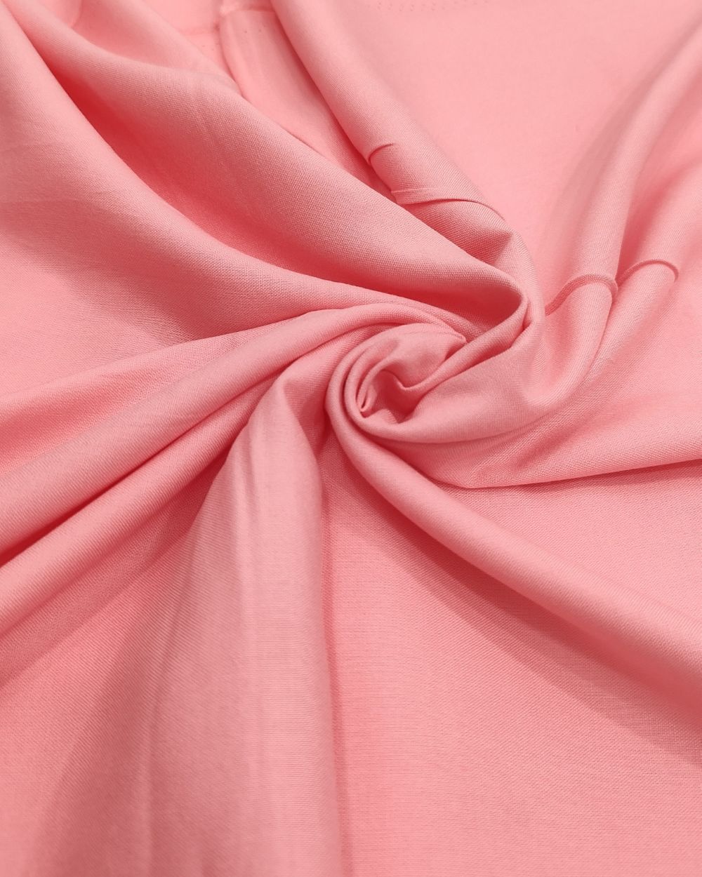 Plain Rayon-cotton Peachy Pink Colour 44 Inches Width