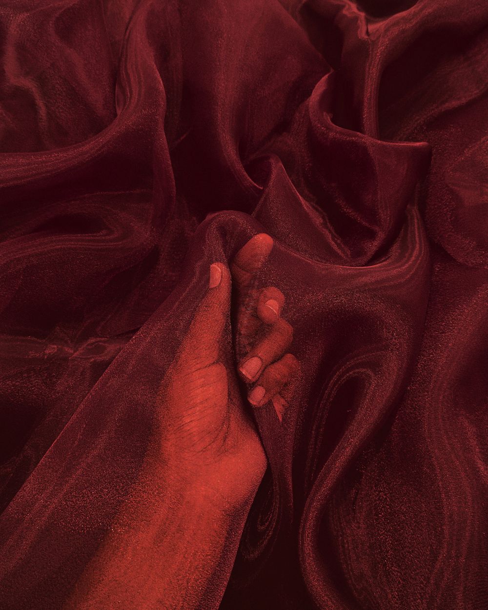 Plain Organza Garnet Red Colour 45 Inches Width