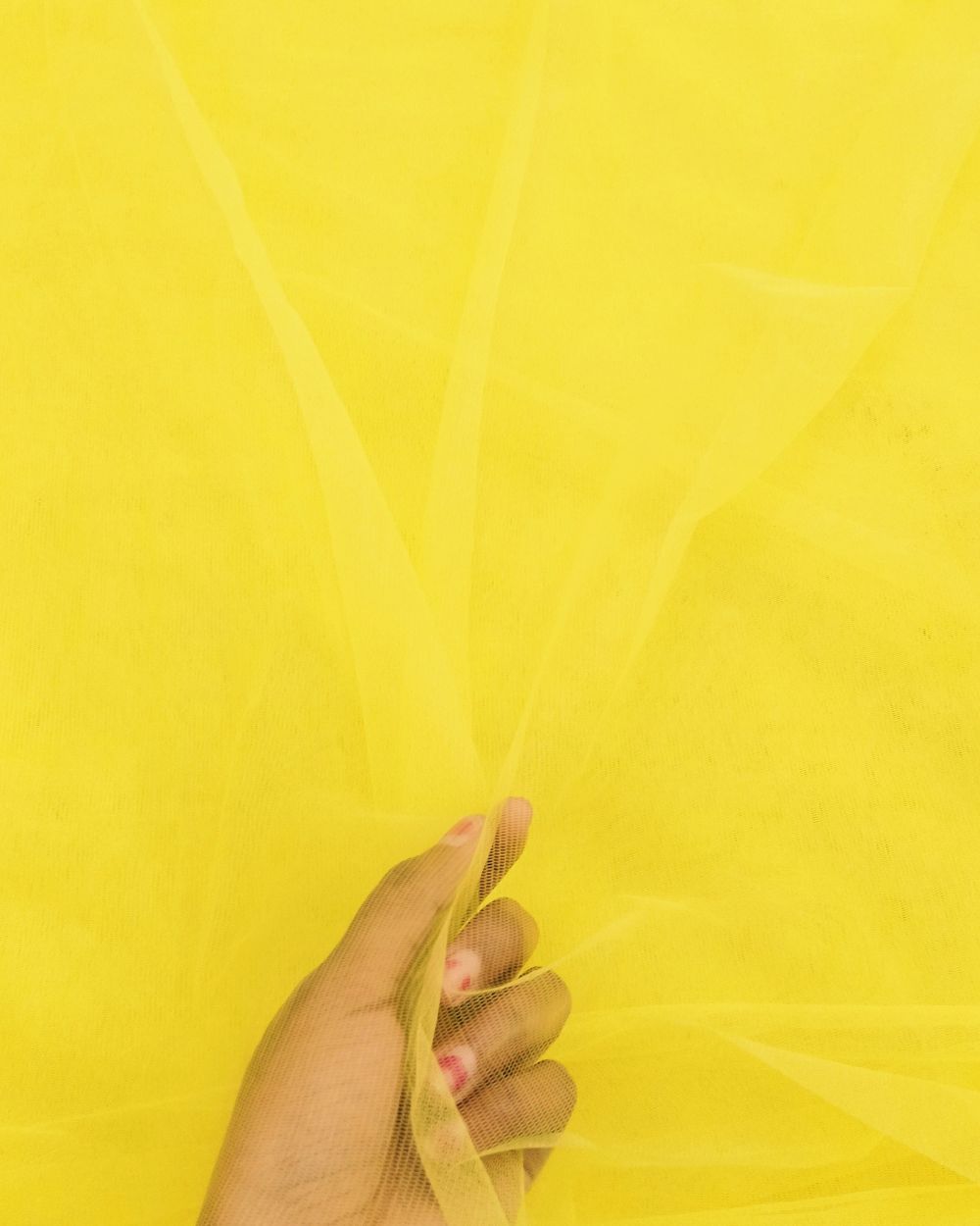 Plain Net-mono Yellow Colour 44 Inches Width