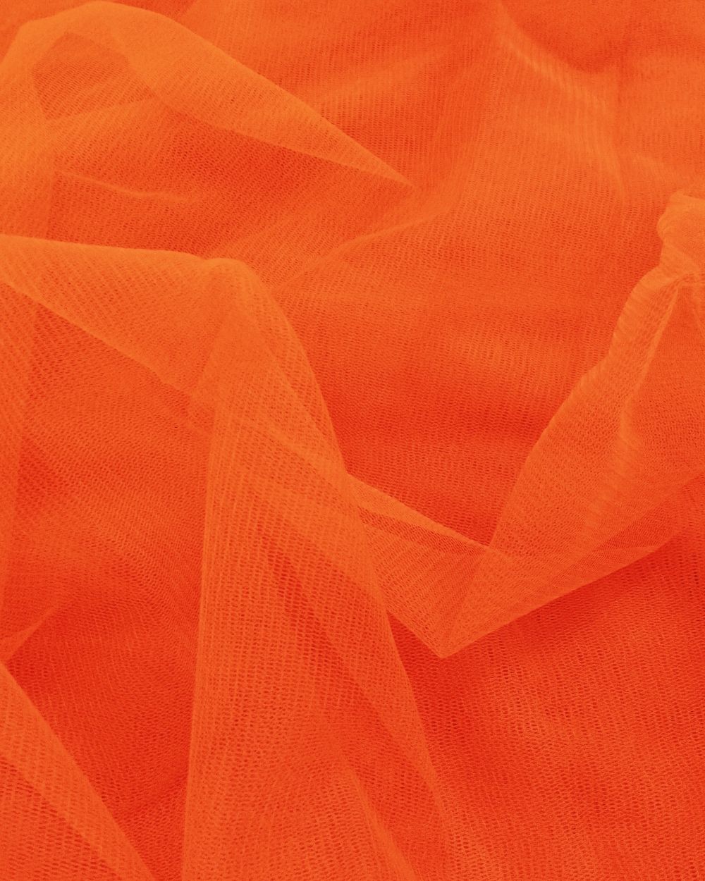 Plain Net-mono Bright Orange Colour 44 Inches Width
