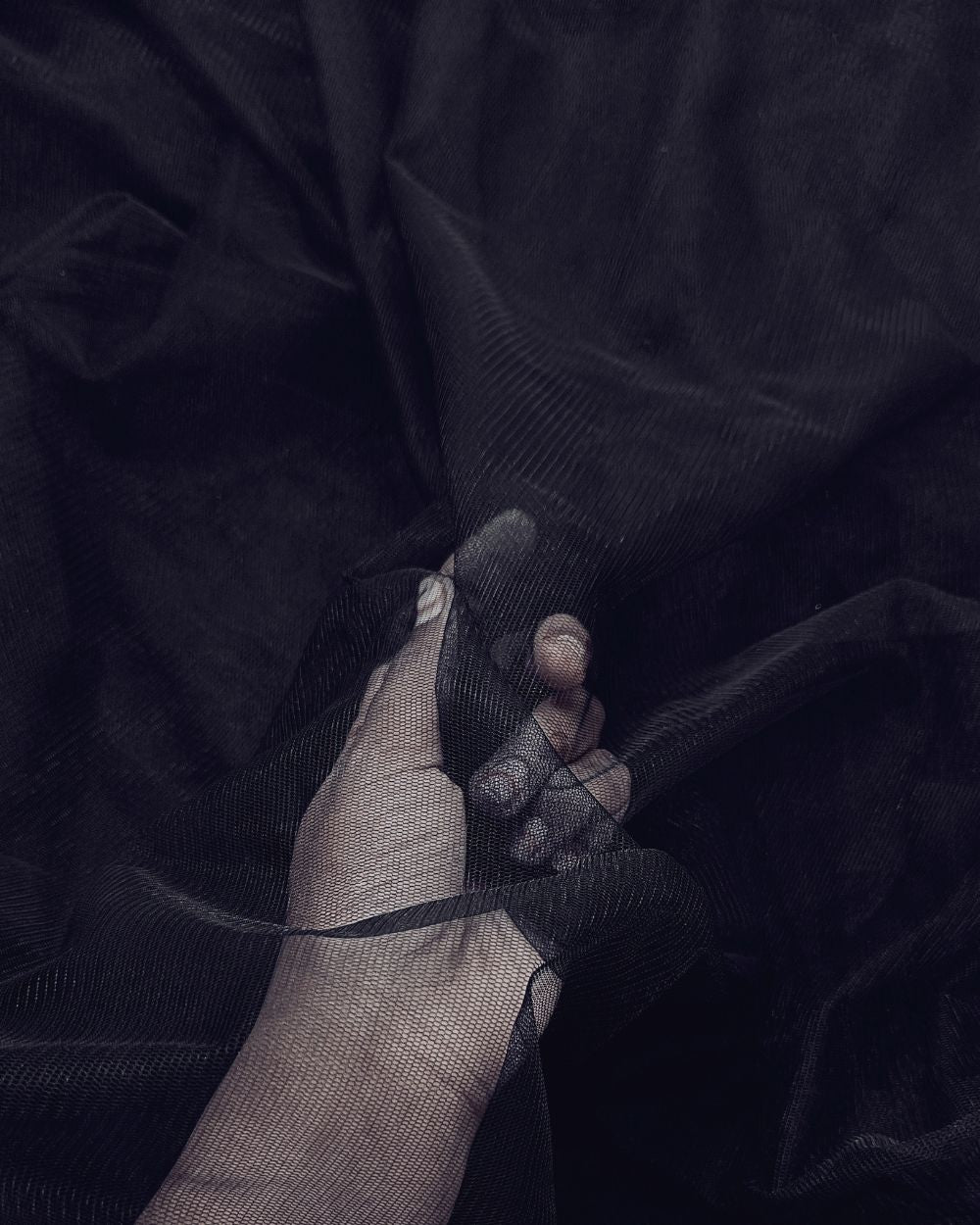 Plain Net-mono Dark Navy Blue Colour 44 Inches Width