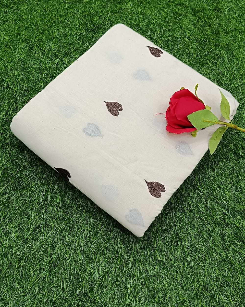 Kora Cotton Work Coffee 44 Inches Width