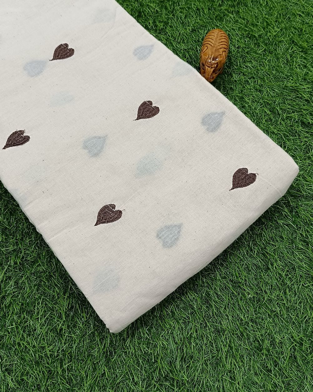 Kora Cotton Work Coffee 44 Inches Width