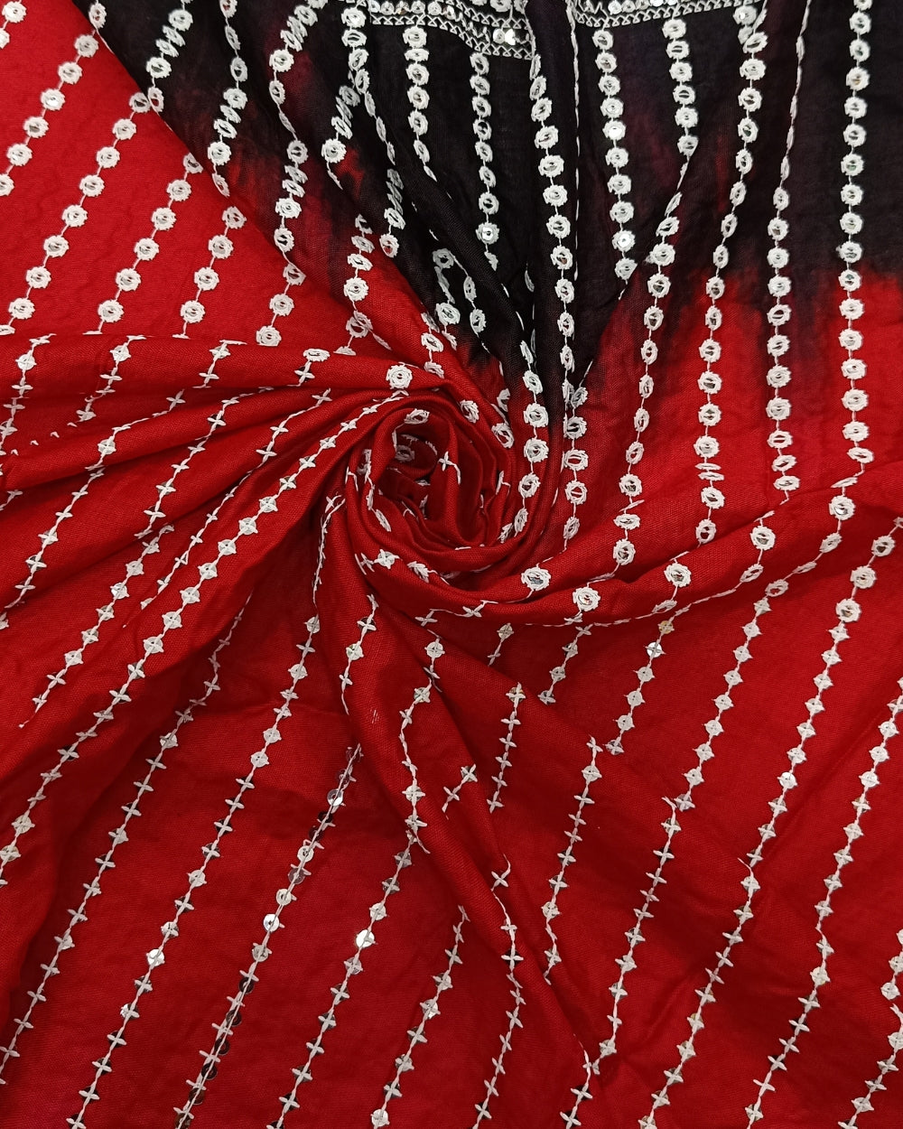 Rayon Work Red Colour 43 inches width