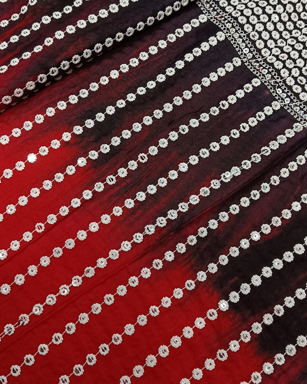 Rayon Work Red Colour 43 inches width