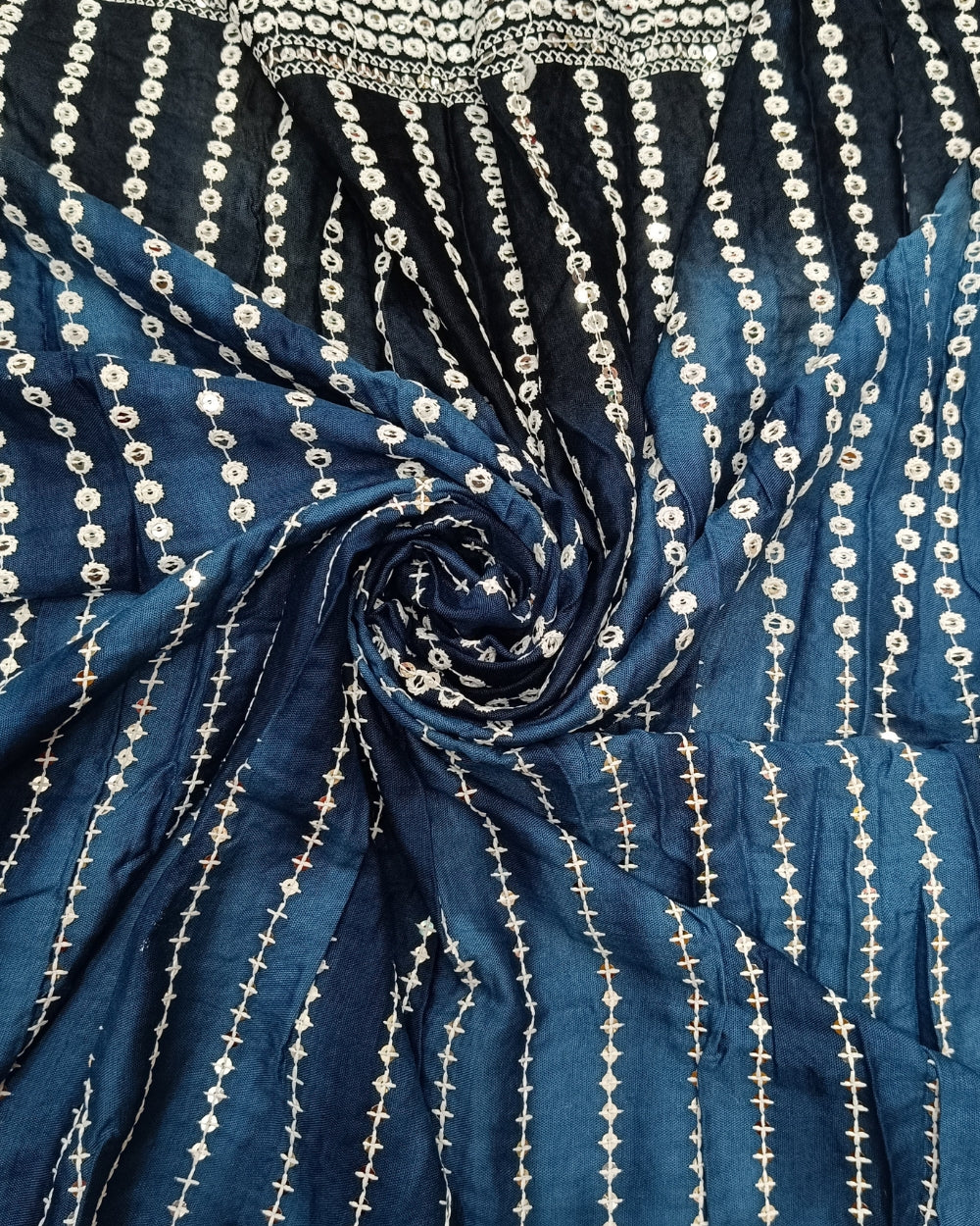Rayon Work Navy Blue Colour 43 inches width