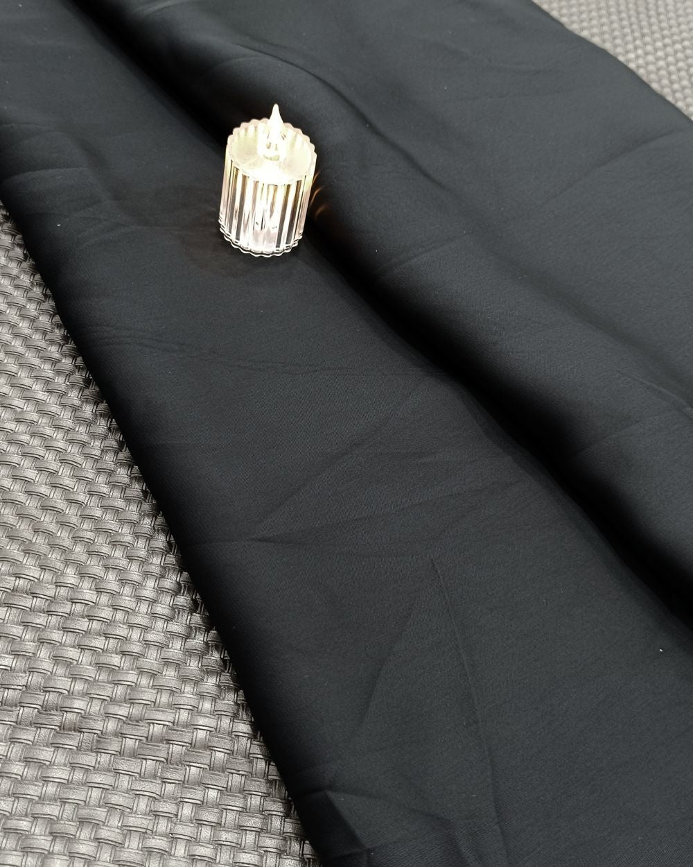 Plain Burkha-Al-Nida Greyish Black Colour 52 Inches Width