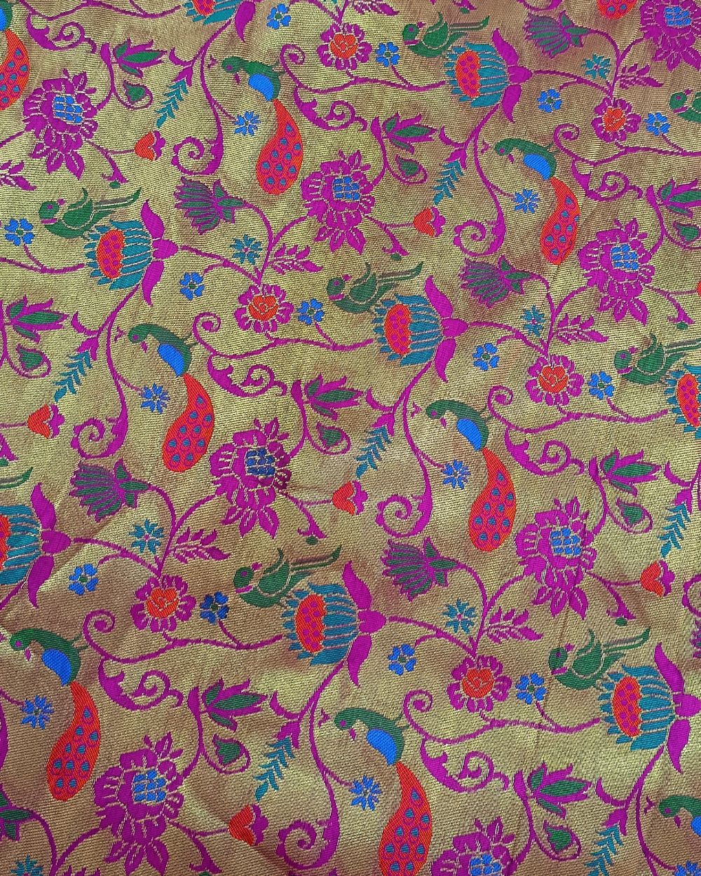 Paithani Brocade Multicolor 46 Inches Width