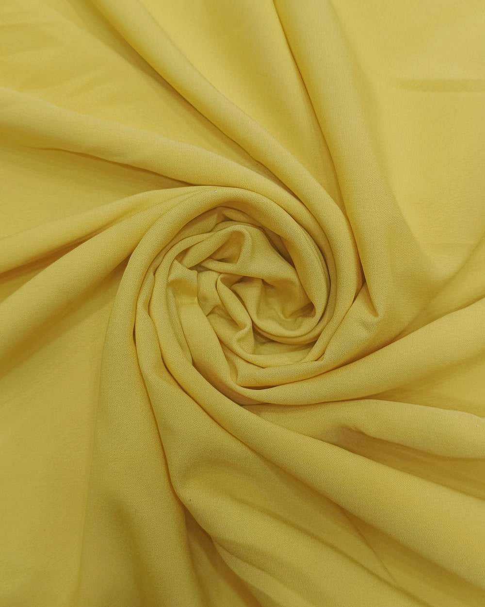 Plain Butter Crepe (American) Banana Yellow Colour 42 Inches Width