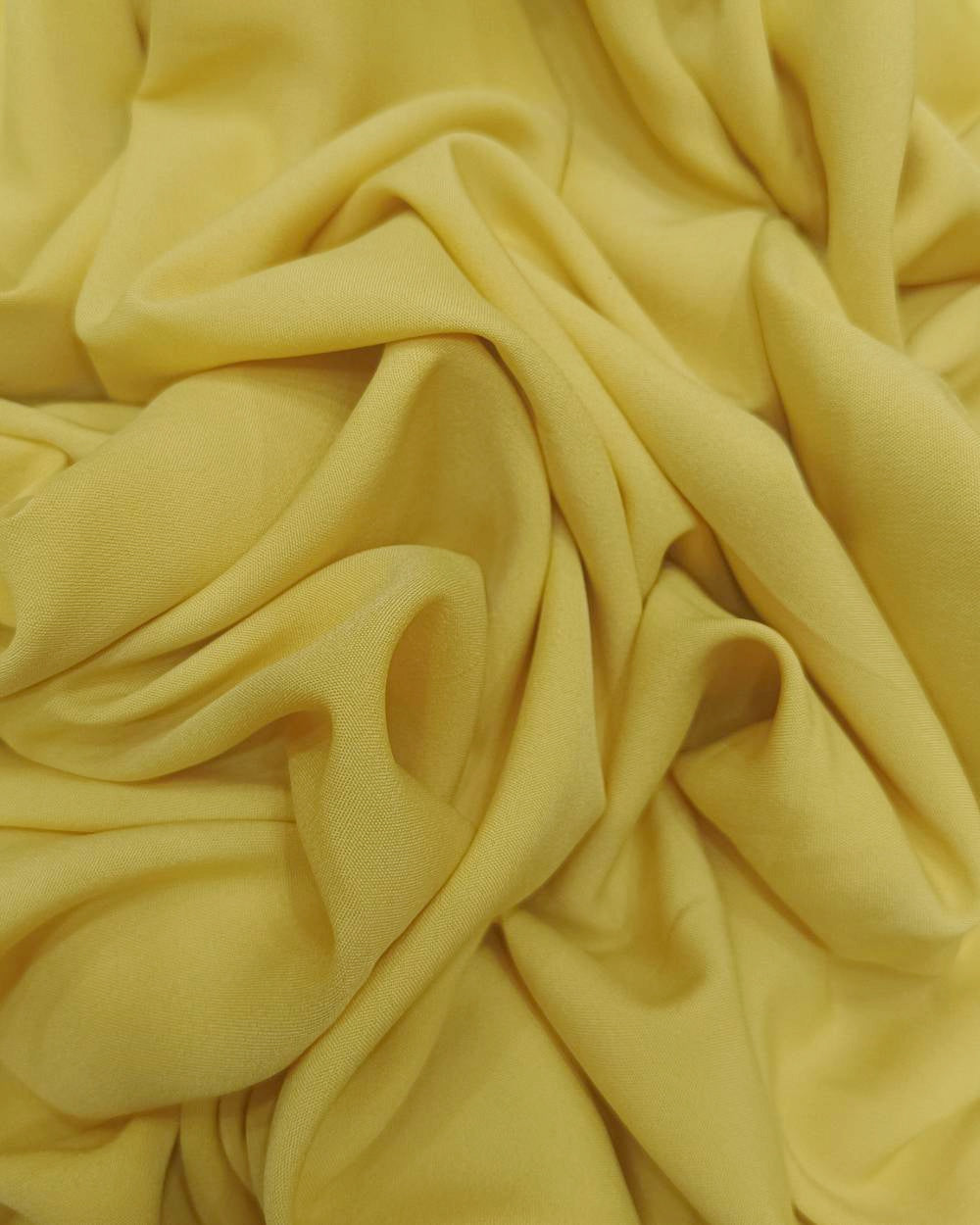 Plain Butter Crepe (American) Banana Yellow Colour 42 Inches Width