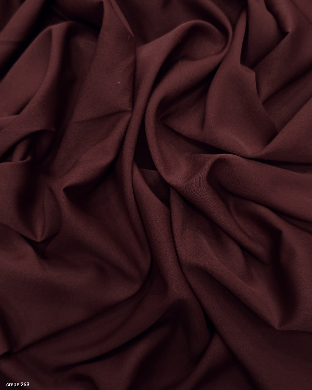 Plain Butter Crepe(American) Dark Maroon Colour 42 Inches Width