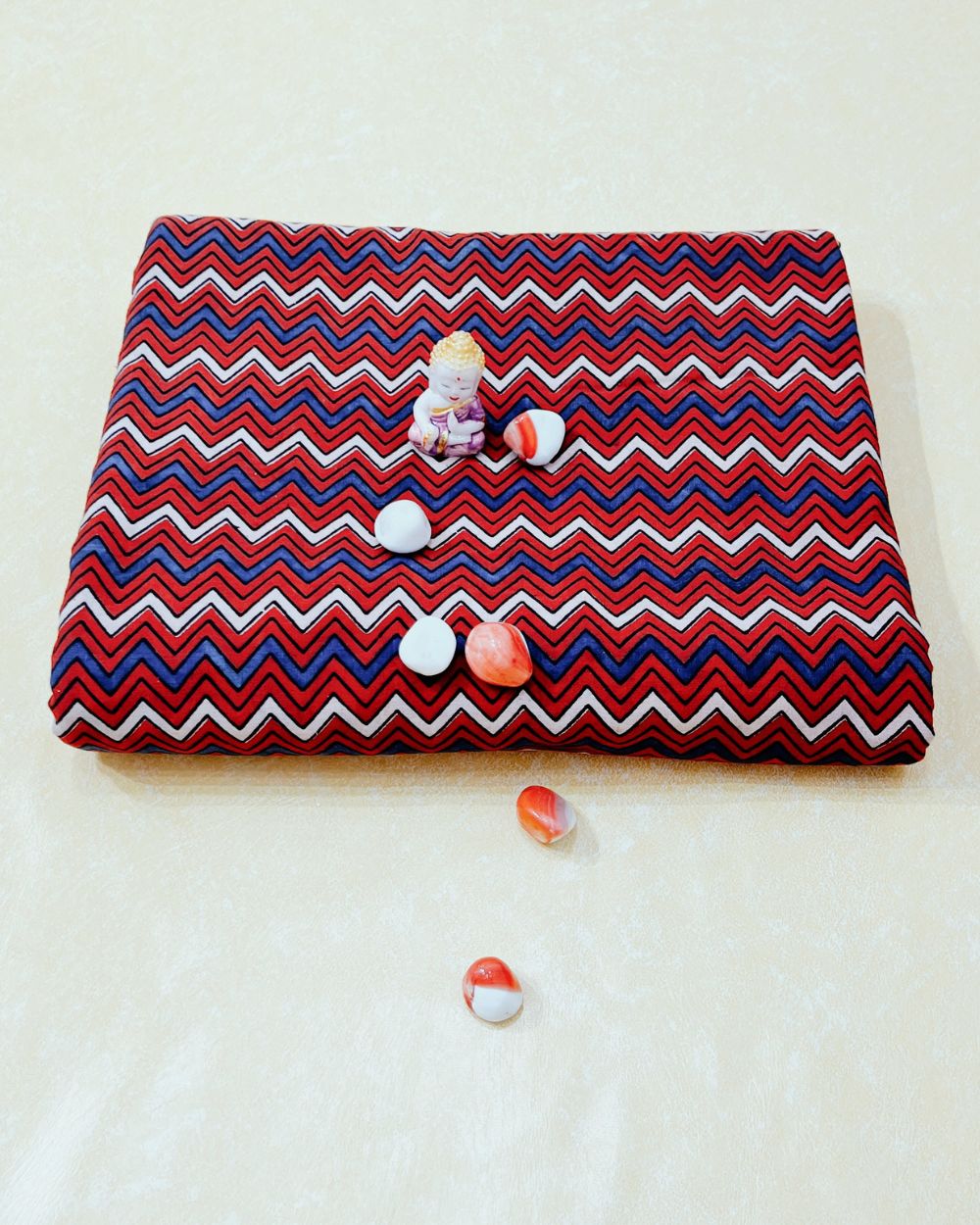 Ajrakh Cotton Natural Dye Block Printed Red Colour 42 Inches Width