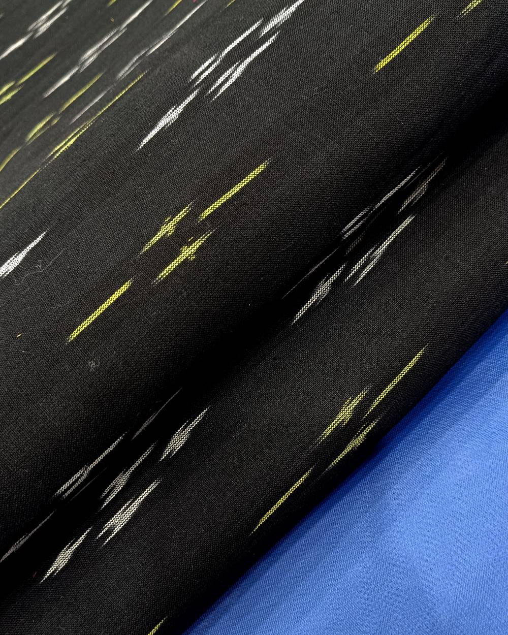 Cotton Ikat Black Colour 45 Inches Width