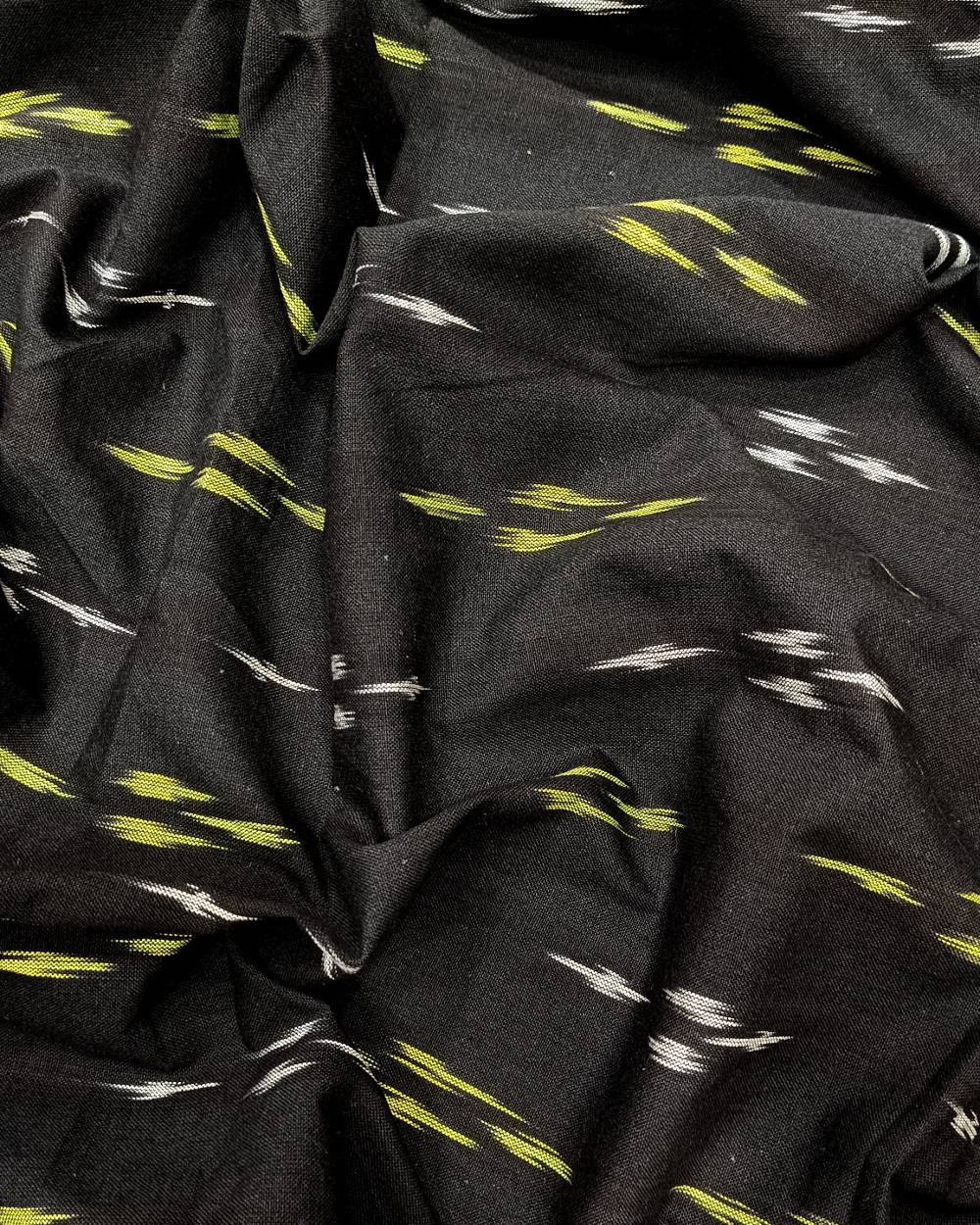 Cotton Ikat Black Colour 45 Inches Width