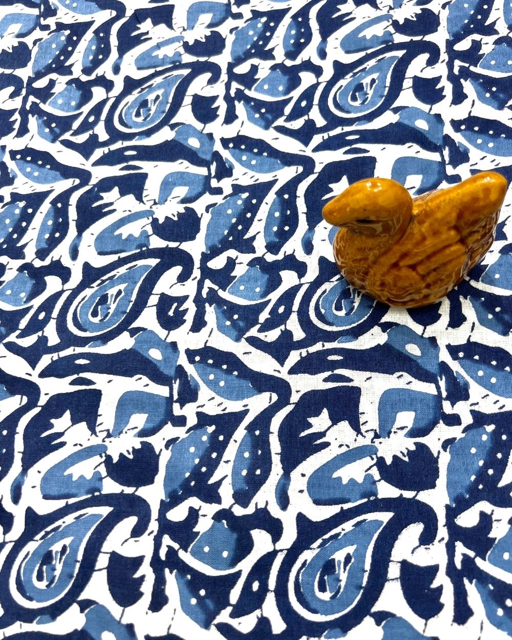 Printed Cotton Indigo Blue Colour 44 Inches Width