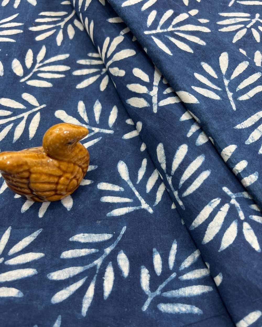 Hand Block Printed Cotton Indigo Blue Colour 44 Inches Width