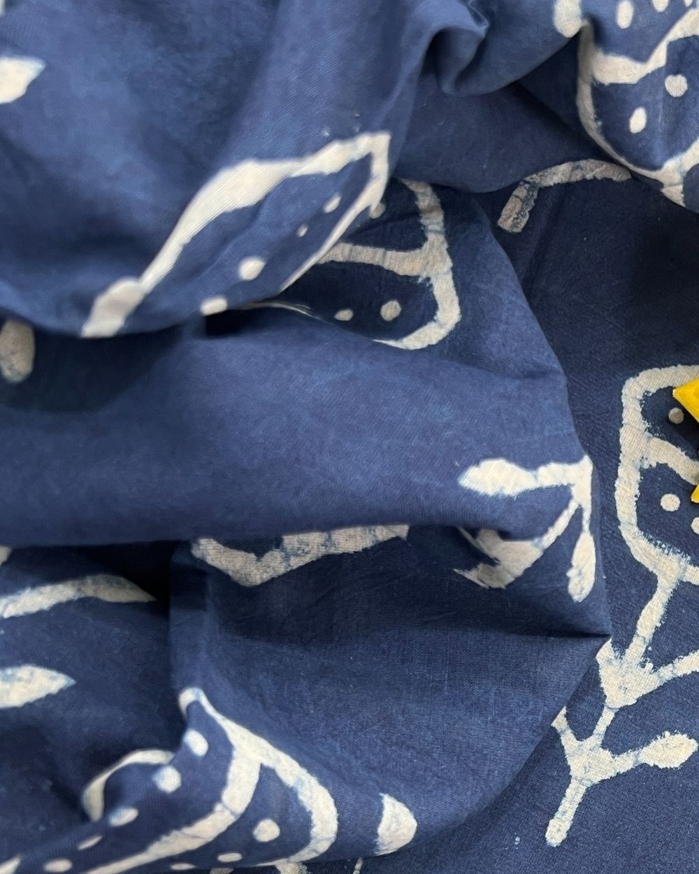 Hand Block Printed Cotton Indigo Blue Colour 44 Inches Width