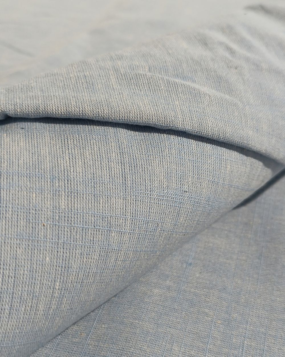 Plain Khadi Cotton Fabric Light Sky Blue Colour 45 Inches Width