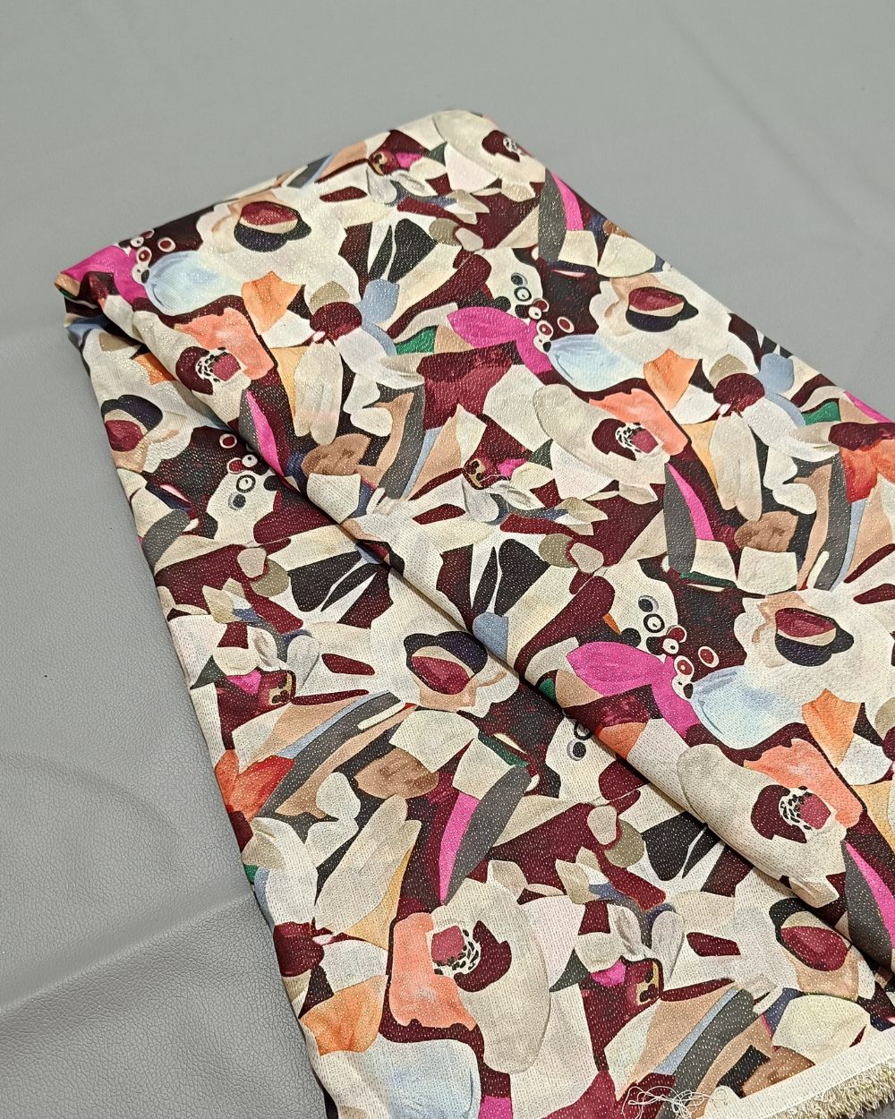 Shimmer Silk Digital Print Multicolour 47 Inches Width