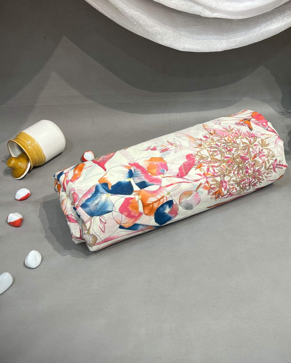 Mal Cotton with Foil Print Multicolor Colour 42 Inches Width