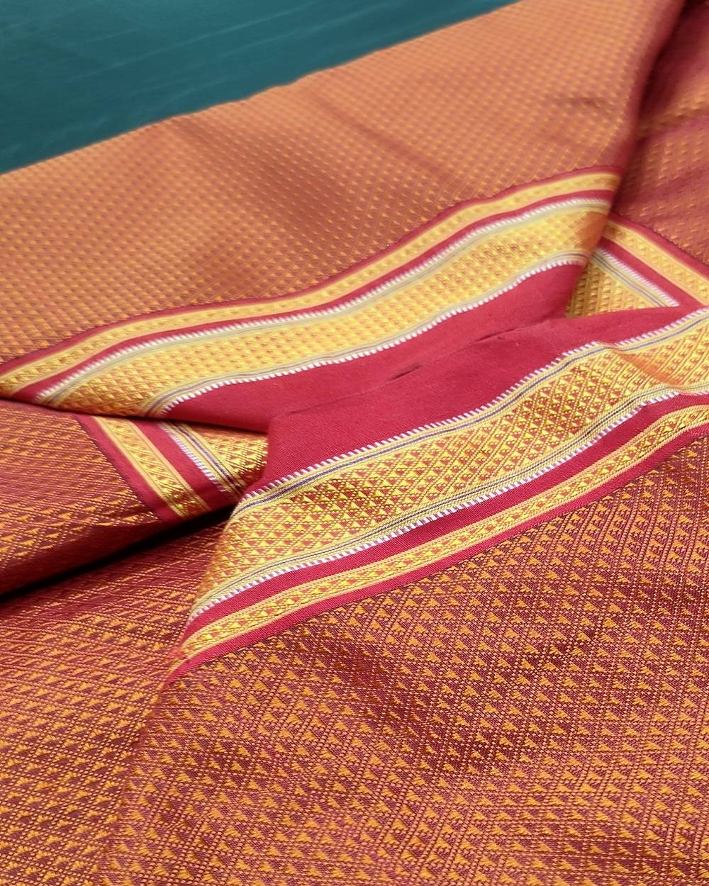 Cotton Khun Orange Colour 38 Inches Width