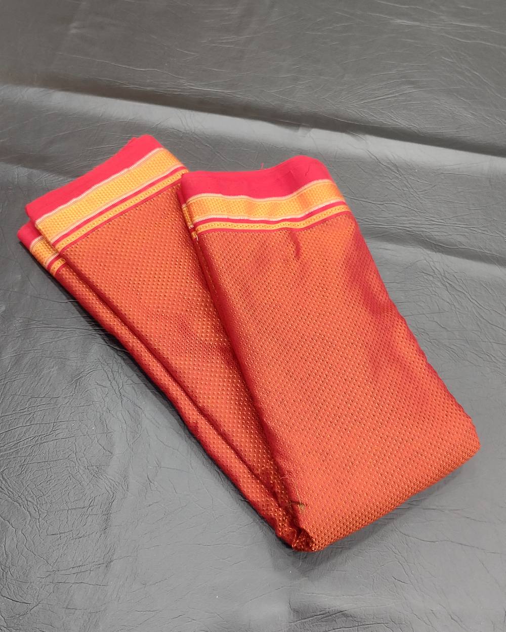 Cotton Khun Orange Colour 38 Inches Width