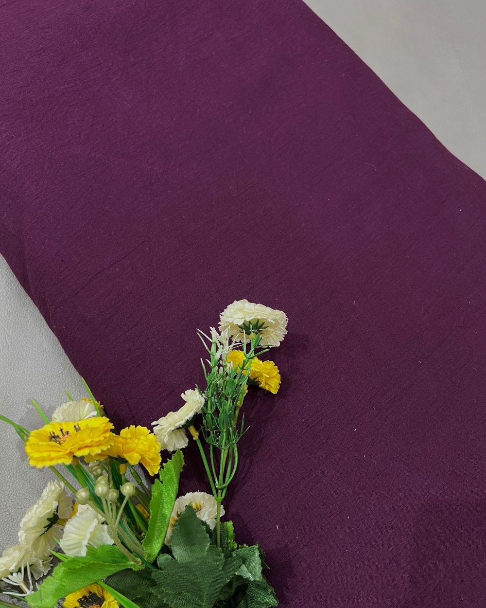 Plain Kora Cotton Dark Purple Colour 42 Inches Width