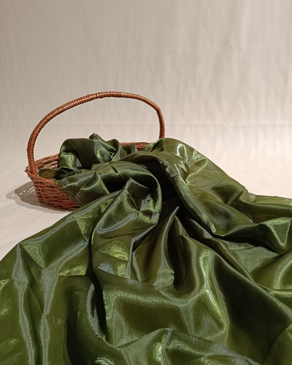 Plain Jimmy Choo Mehandi Green Colour 45 Inches Width