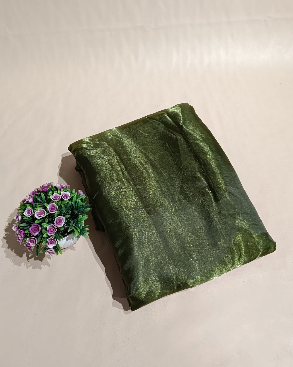 Plain Jimmy Choo Mehandi Green Colour 45 Inches Width