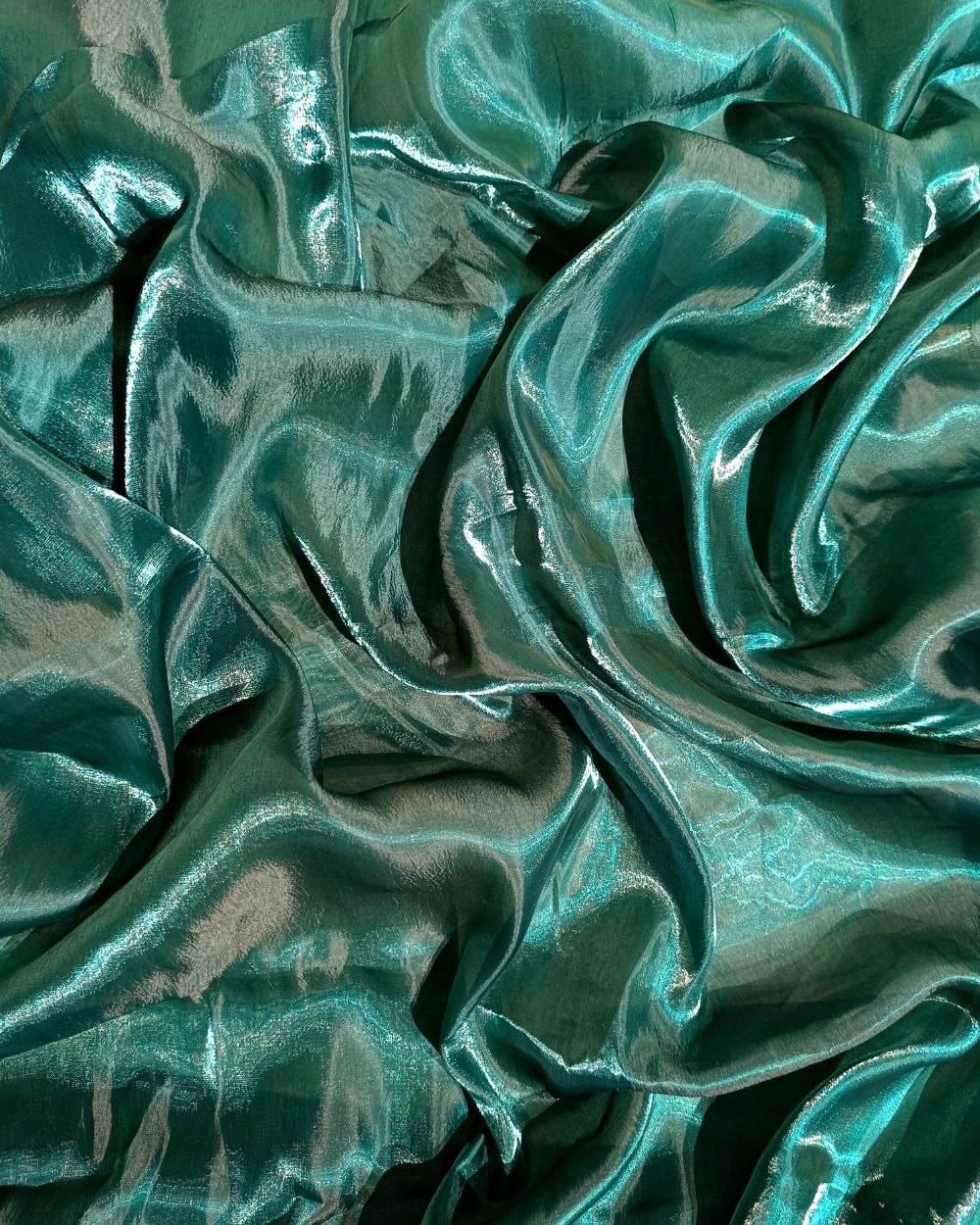 Plain Jimmy Choo Peacock Blue Colour 45 Inches Width