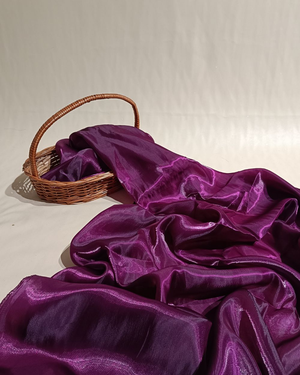 Plain Jimmy Choo Melalic Purple Colour 45 Inches Width