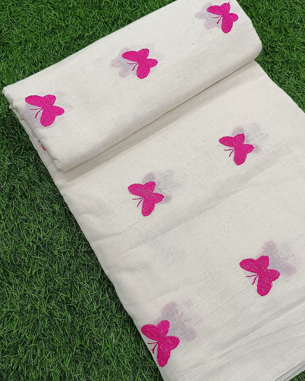 Kora Cotton Work Pink 44 Inches Width