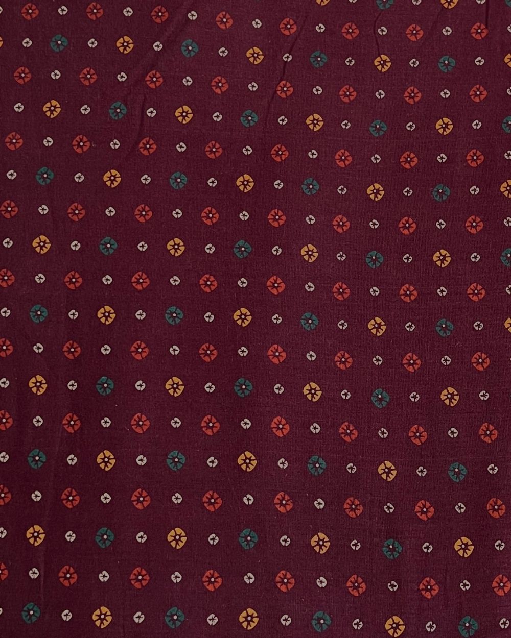 Gujari Print Cotton Maroon Colour 40 Inches Width