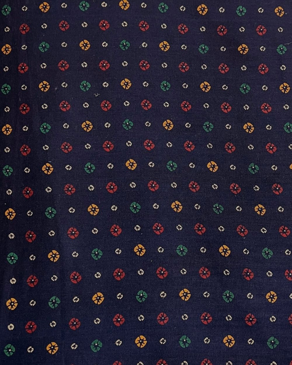 Gujari Print Cotton Navy Blue Colour 40 Inches Width